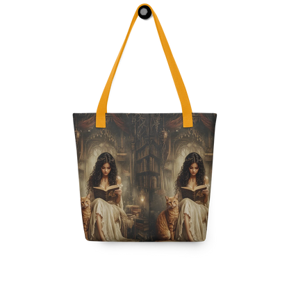 The Librarian tote bag all over print