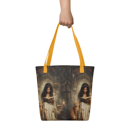 The Librarian tote bag all over print