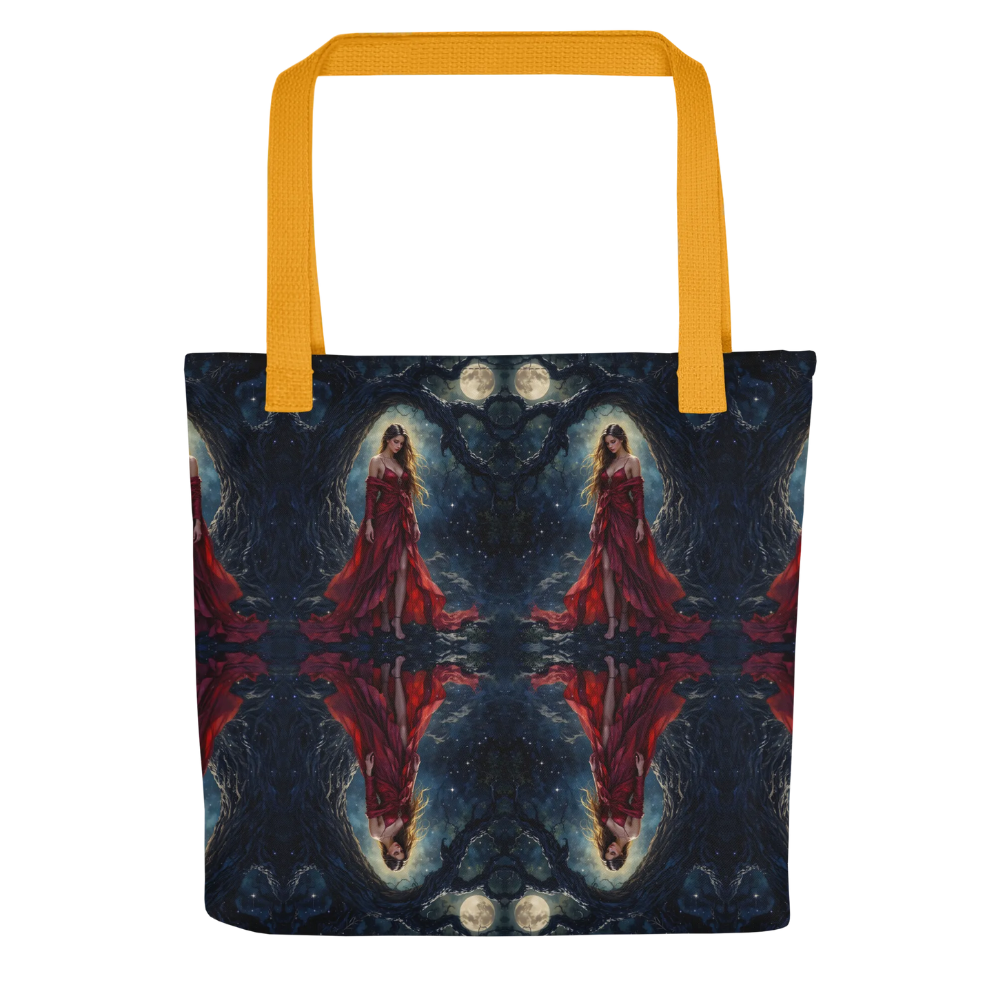 Lady in Red tote bag all over print