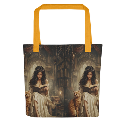 The Librarian tote bag all over print