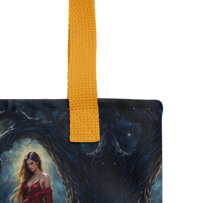 Lady in Red tote bag all over print