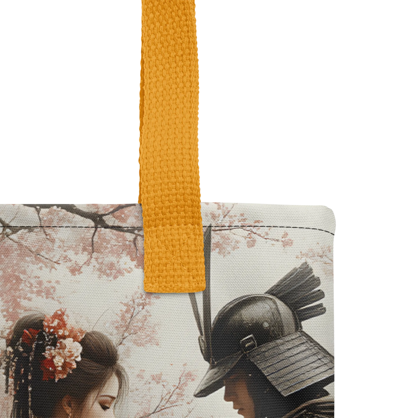Geisha and her Samurai tote bag all over print