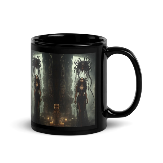 Birth of Medusa black mug