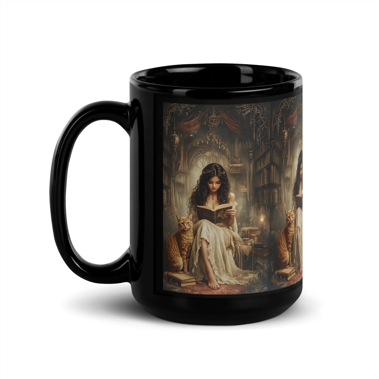The Librarian black mug
