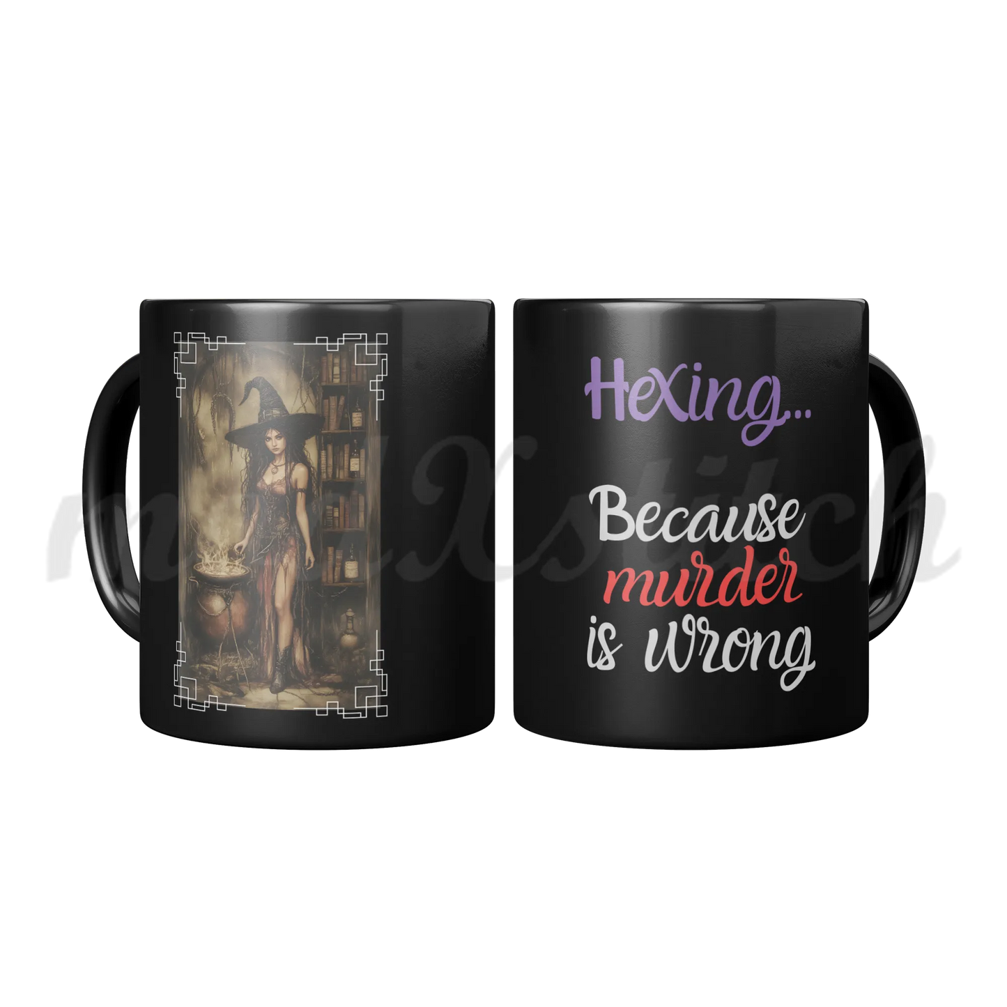 Hexing...  Black Mug 11oz