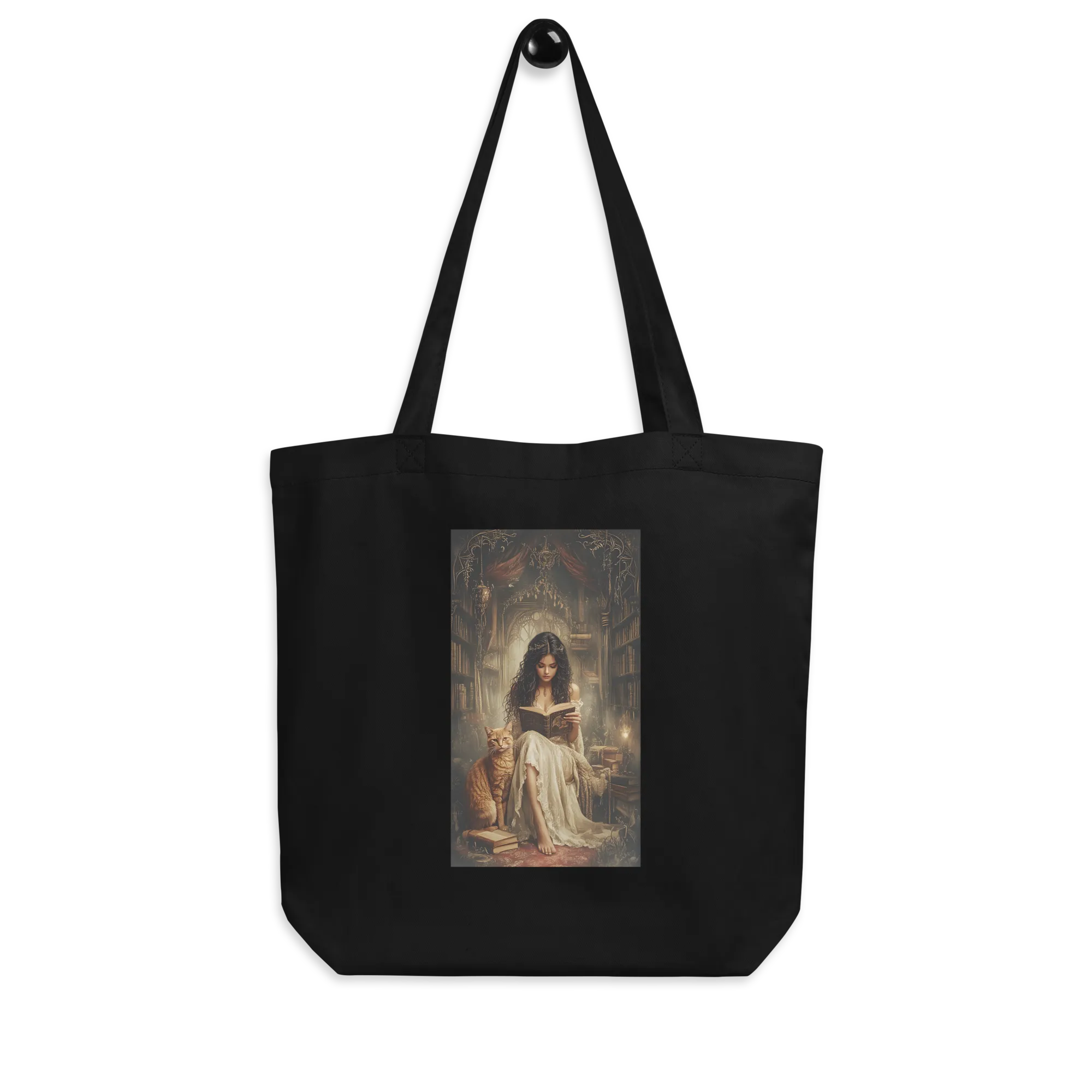 The Librarian tote bag front print