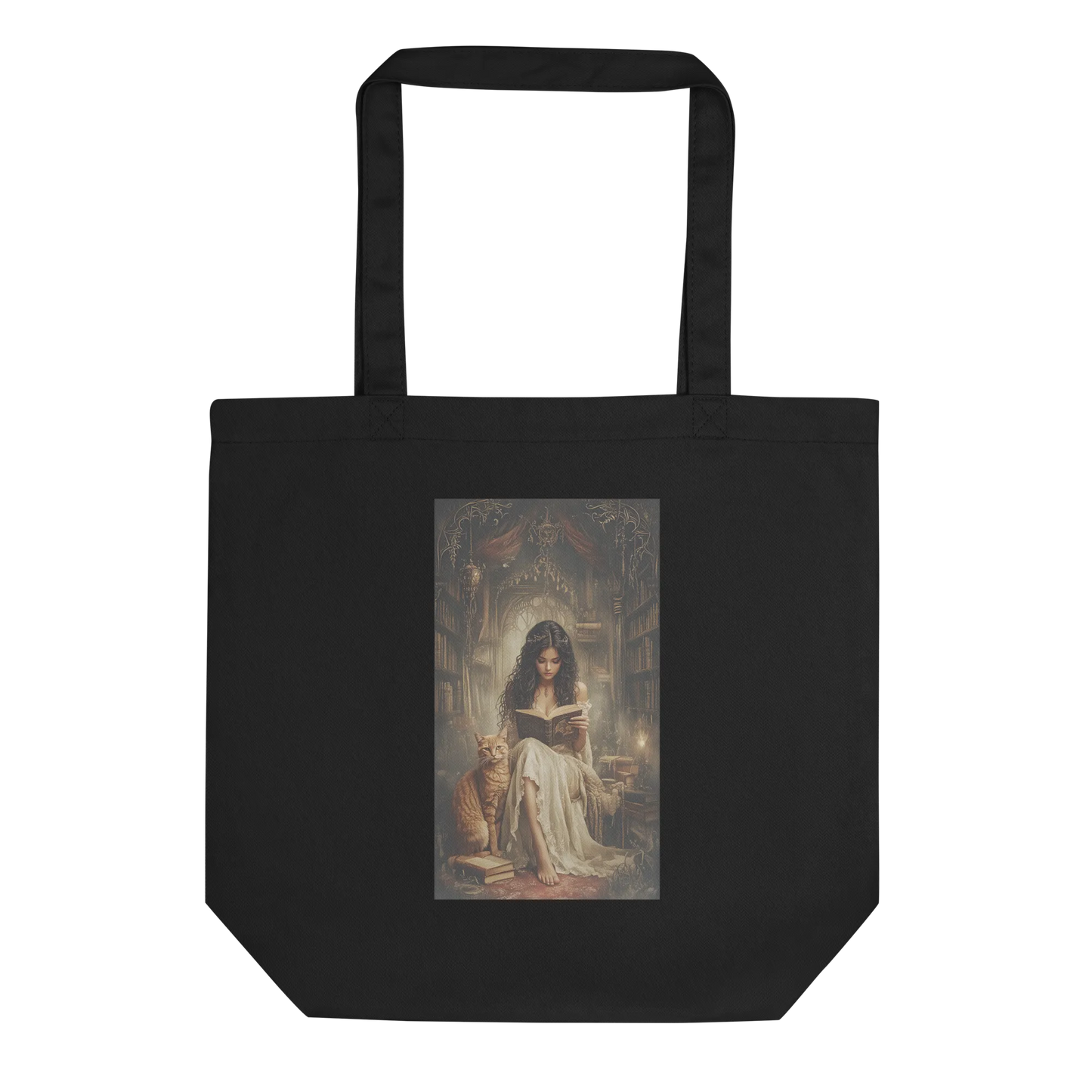 The Librarian tote bag front print