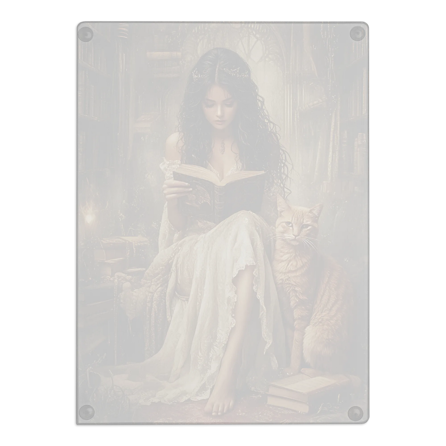 The Librarian glass cutting board