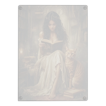 The Librarian glass cutting board