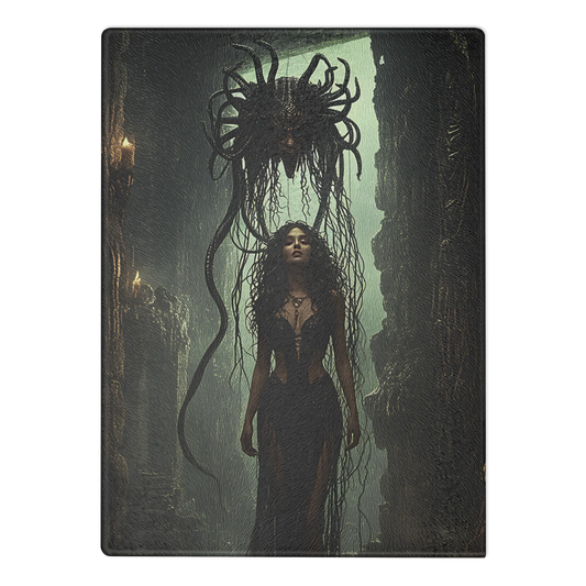 Birth of Medusa glass cutting board