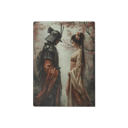 Geisha and her Samurai glass cutting board