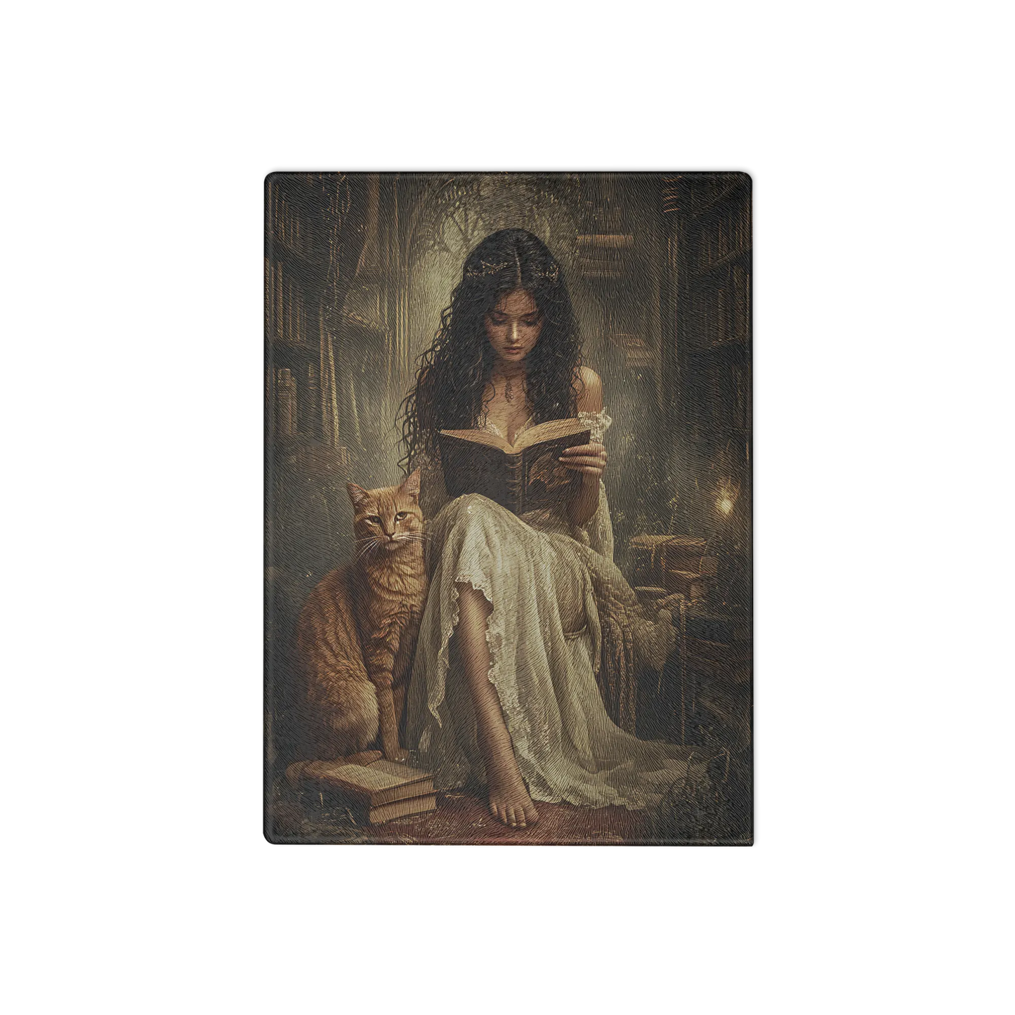 The Librarian glass cutting board