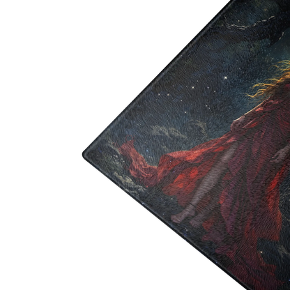 Lady in Red glass cutting board