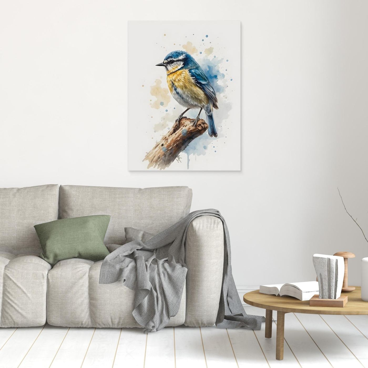The Blue Tit canvas wall art (world)