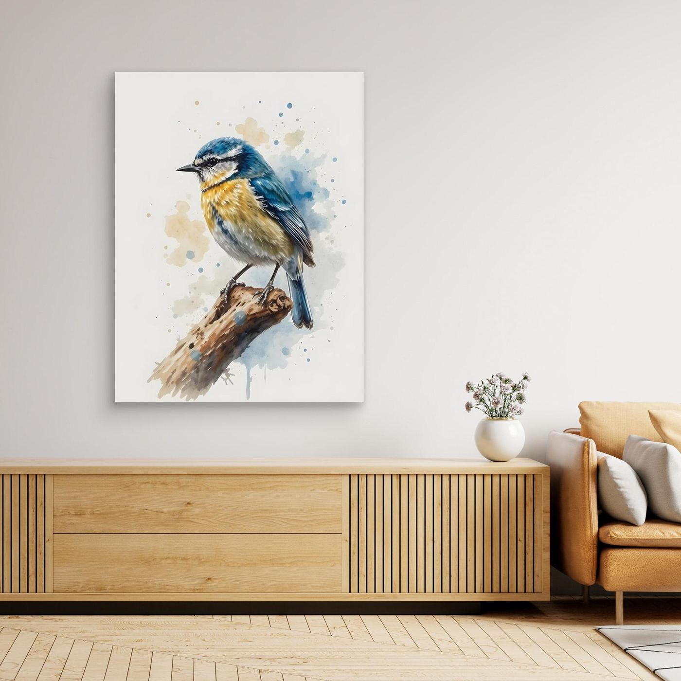 The Blue Tit canvas wall art (world)