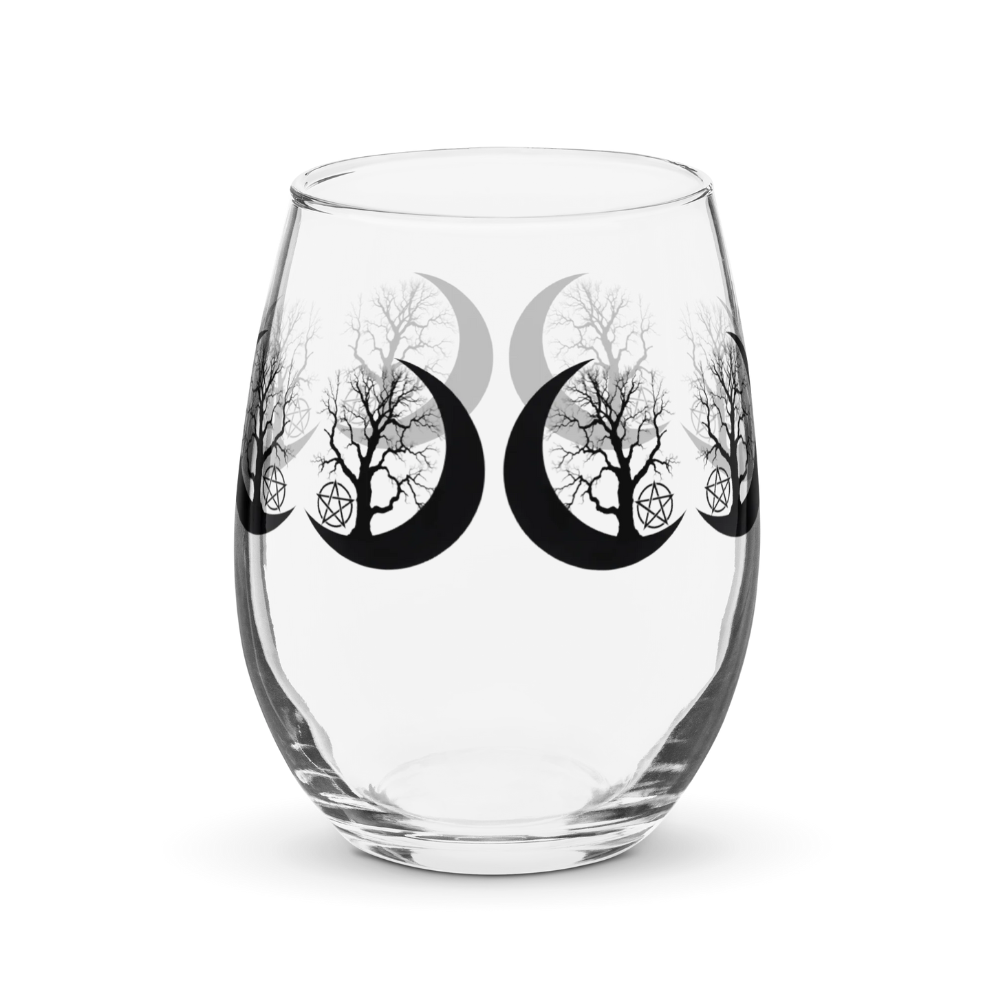 Witch's Moon Stemless Wine Glass 15oz