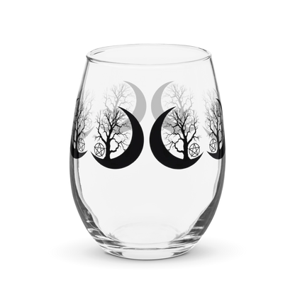 Witch's Moon Stemless Wine Glass 15oz