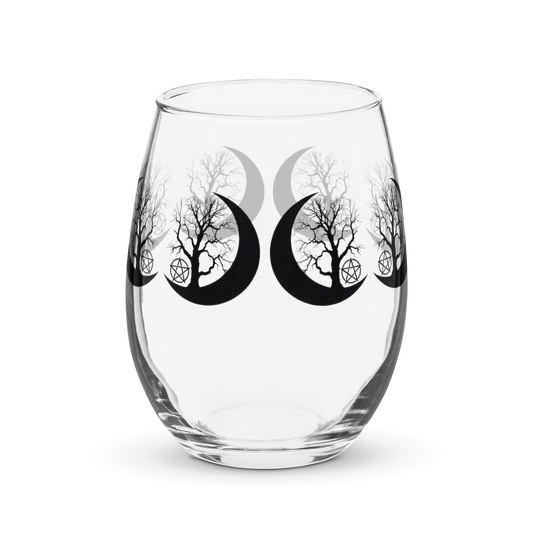 Witch's Moon Stemless Wine Glass 15oz
