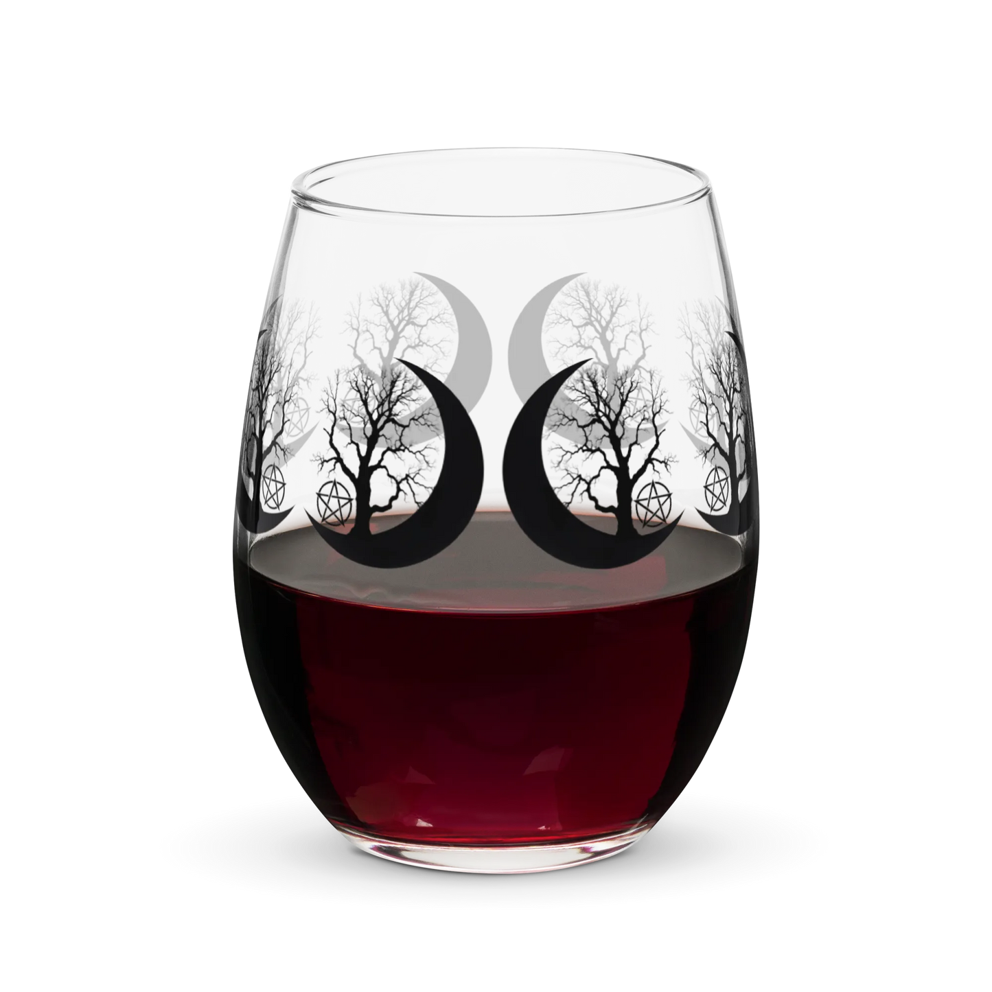 Witch's Moon Stemless Wine Glass 15oz