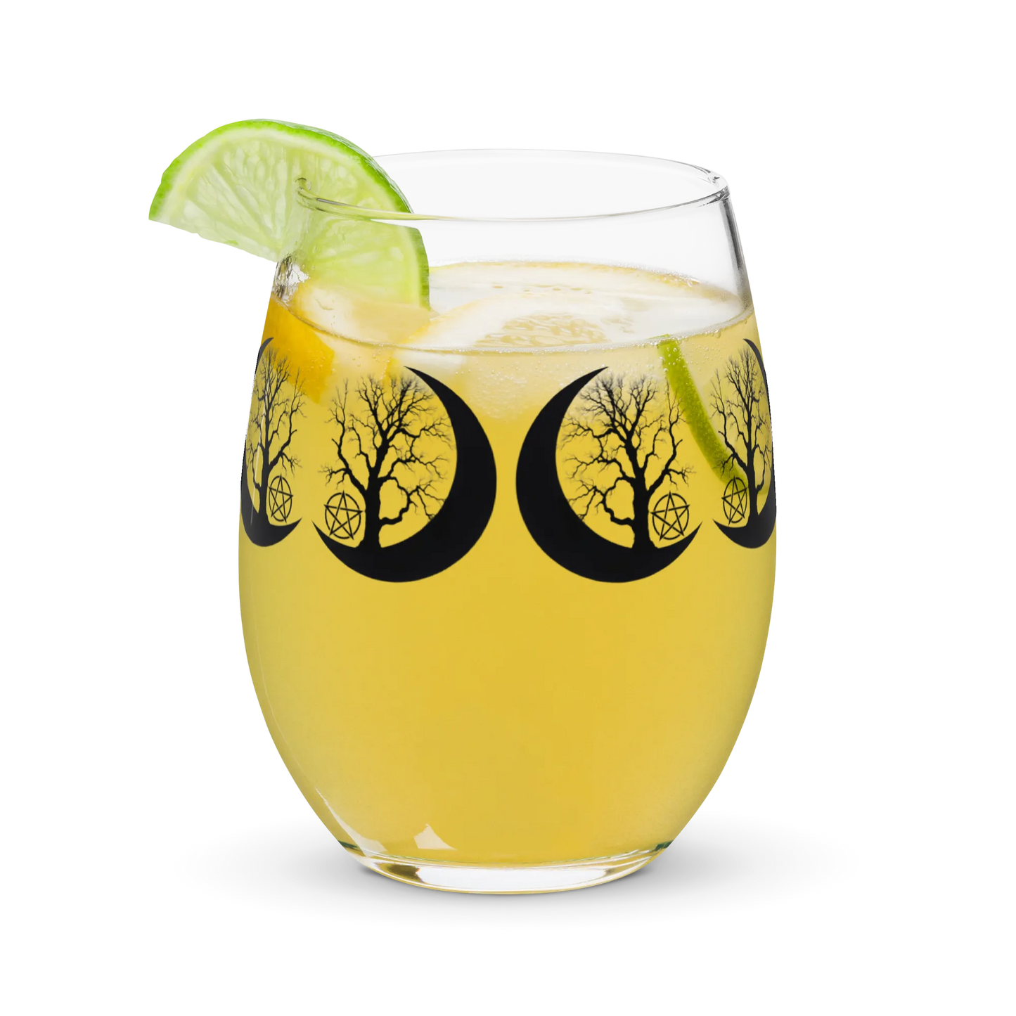 Witch's Moon Stemless Wine Glass 15oz