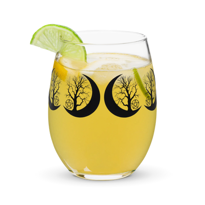 Witch's Moon Stemless Wine Glass 15oz