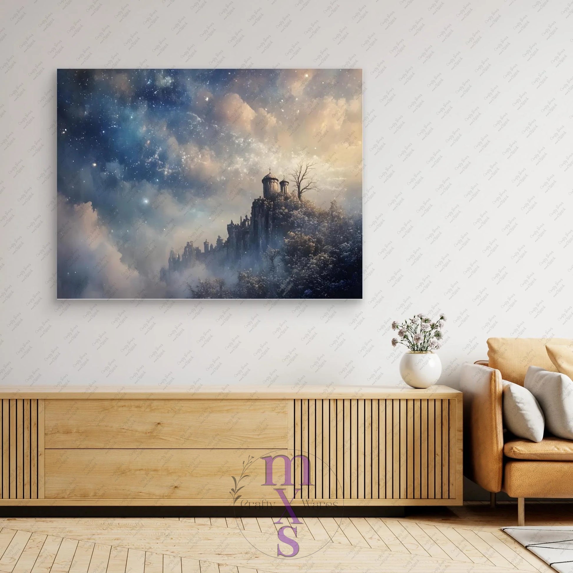 Watermarked - Evening View canvas wall art (world)