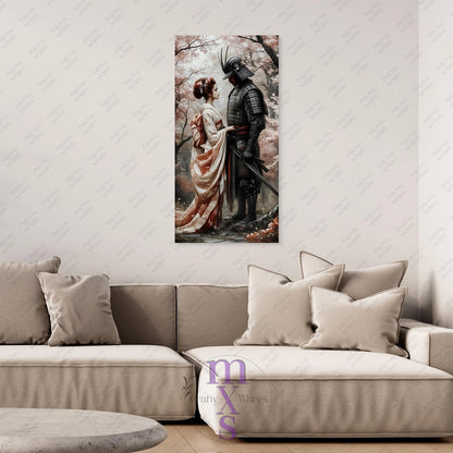Watermarked - Geisha & Her Samurai 5 canvas wall art (world)