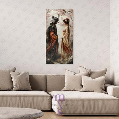 Watermarked - Geisha & Her Samurai 2 canvas wall art (world)