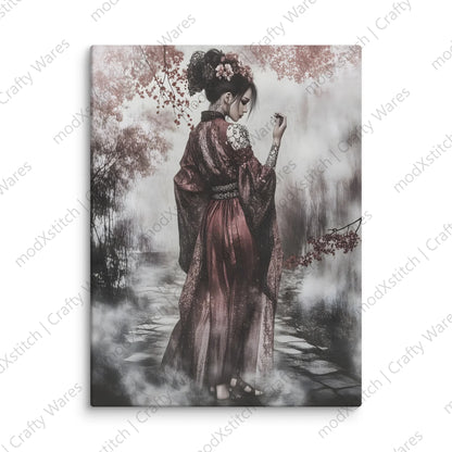 Watermarked - Sakura Walk canvas wall art