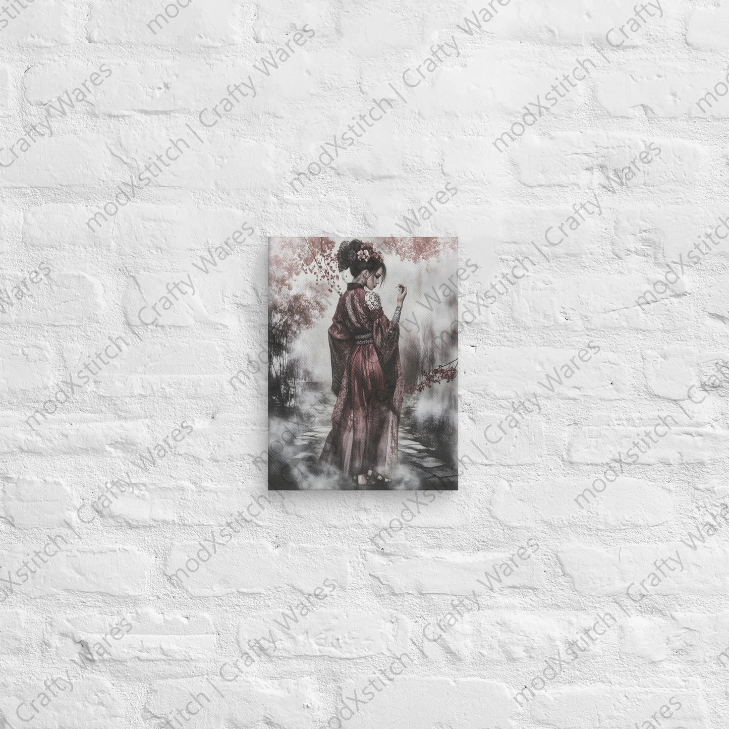 Watermarked - Sakura Walk canvas wall art