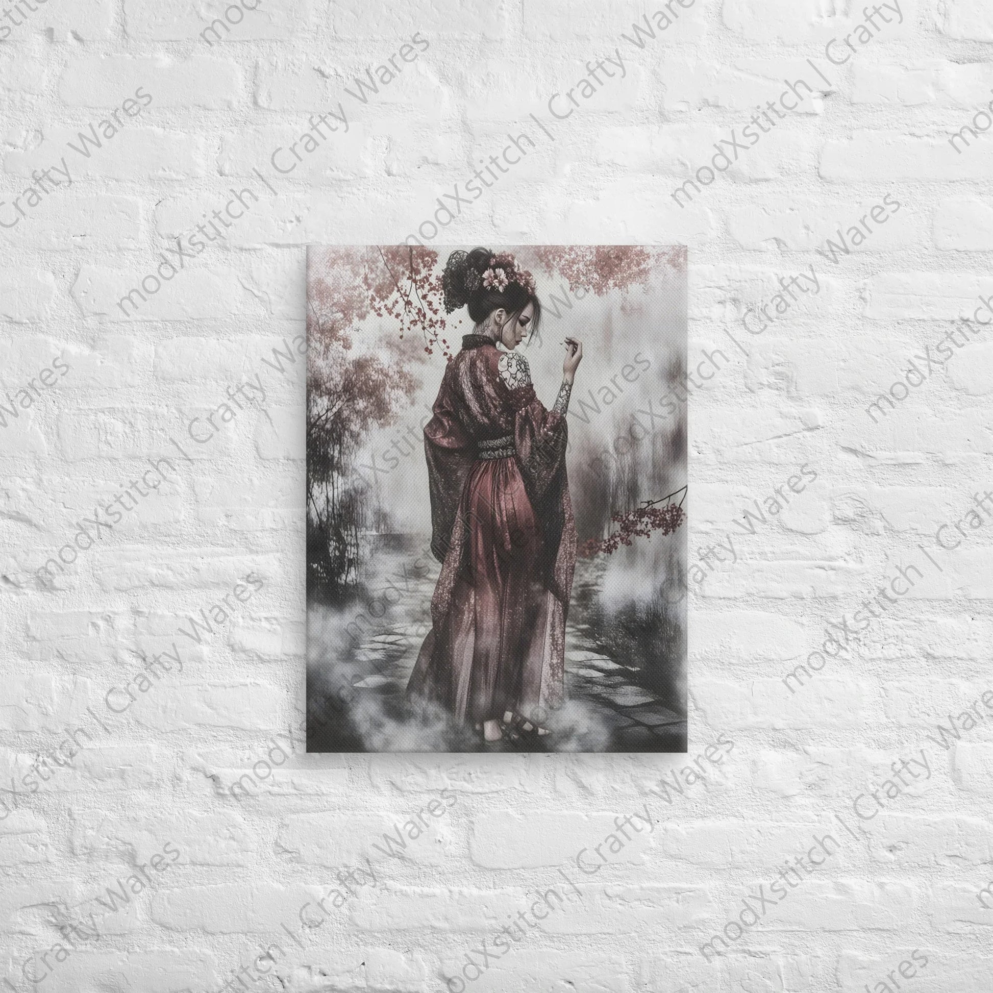 Watermarked - Sakura Walk canvas wall art