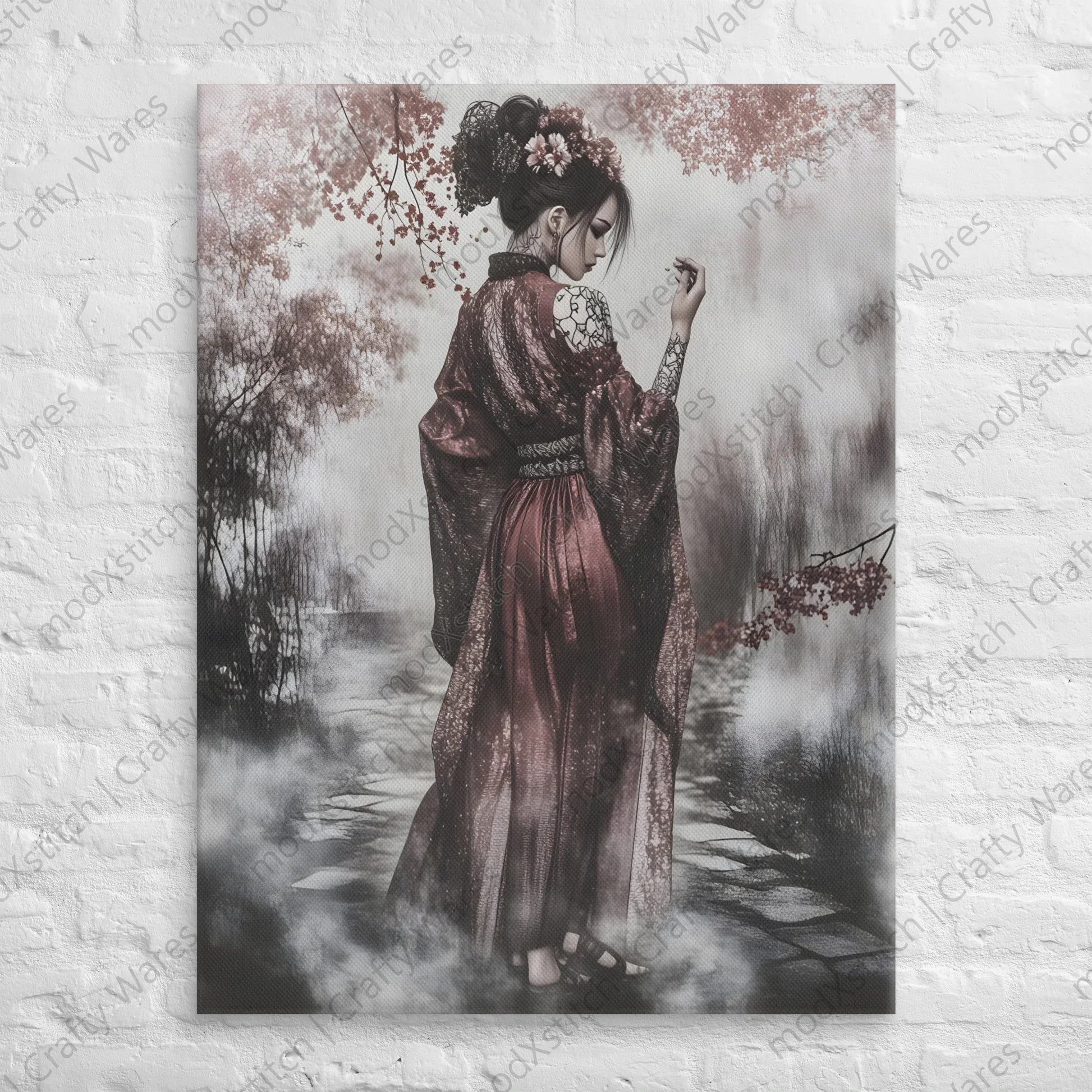 Watermarked - Sakura Walk canvas wall art