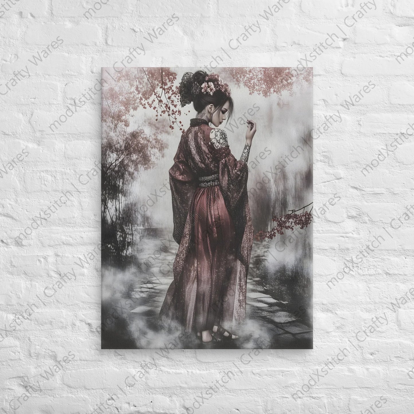 Watermarked - Sakura Walk canvas wall art