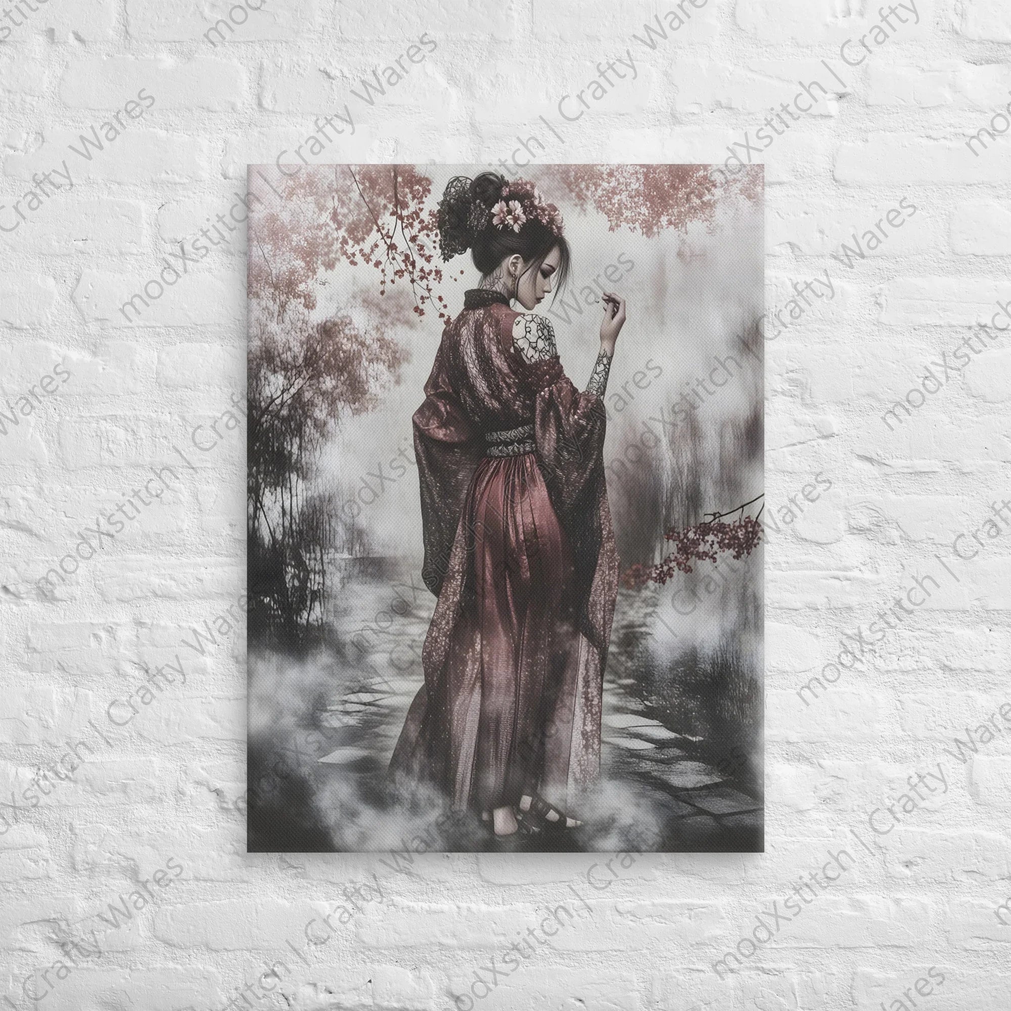 Watermarked - Sakura Walk canvas wall art