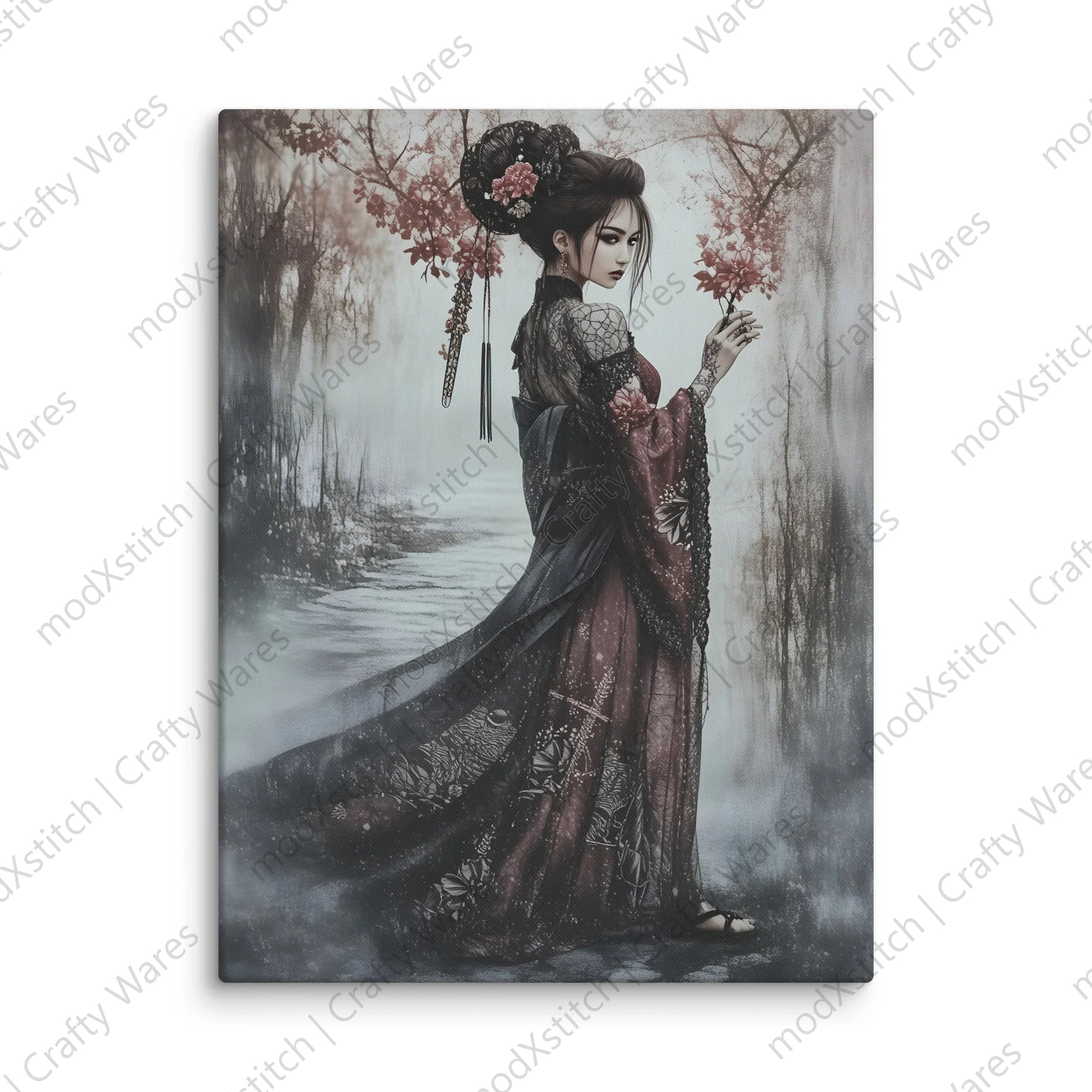 Watermarked - Sakura Promenade canvas wall art
