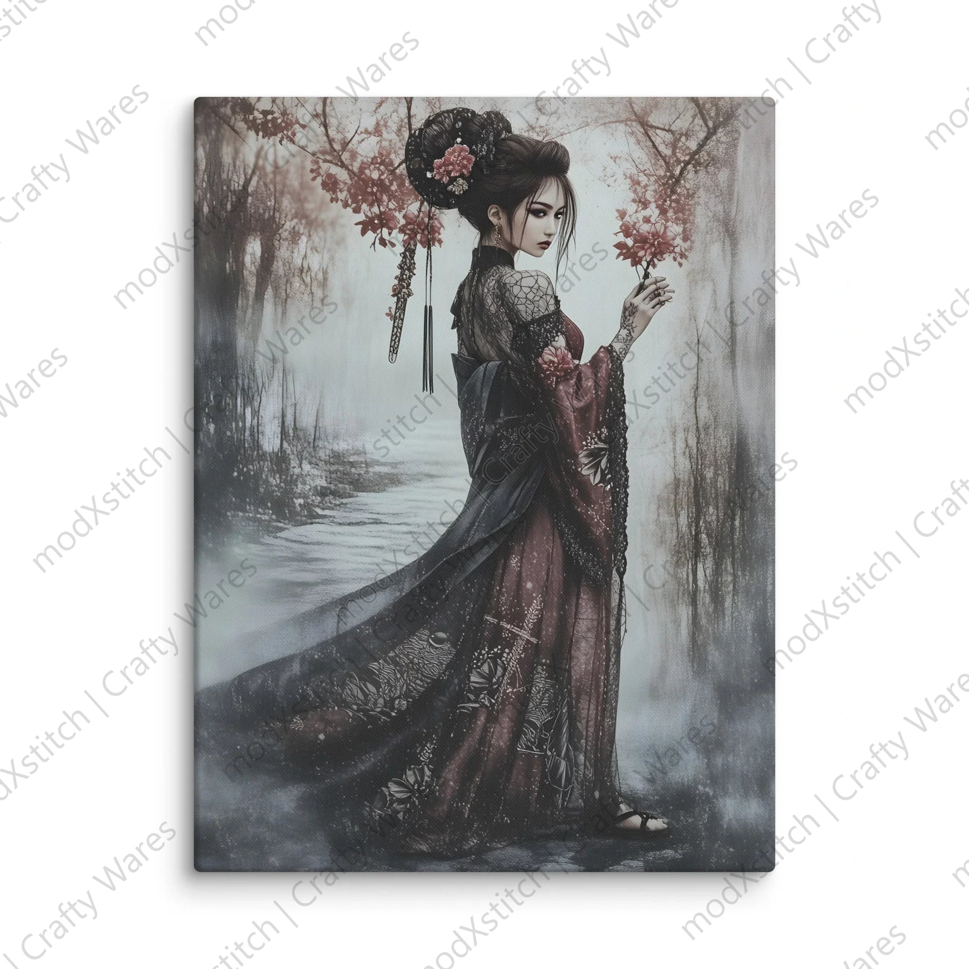 Watermarked - Sakura Promenade canvas wall art