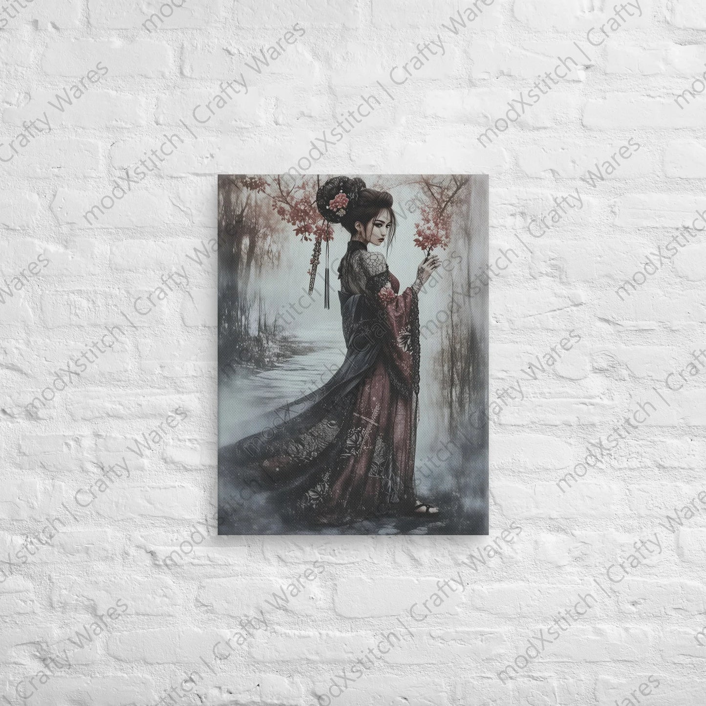 Watermarked - Sakura Promenade canvas wall art
