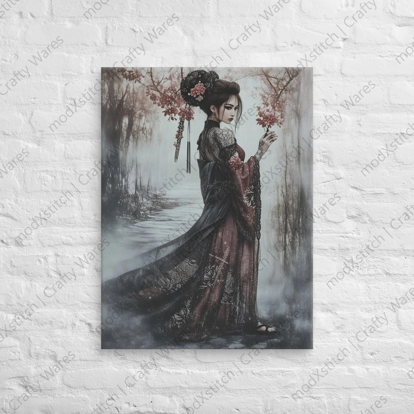 Watermarked - Sakura Promenade canvas wall art
