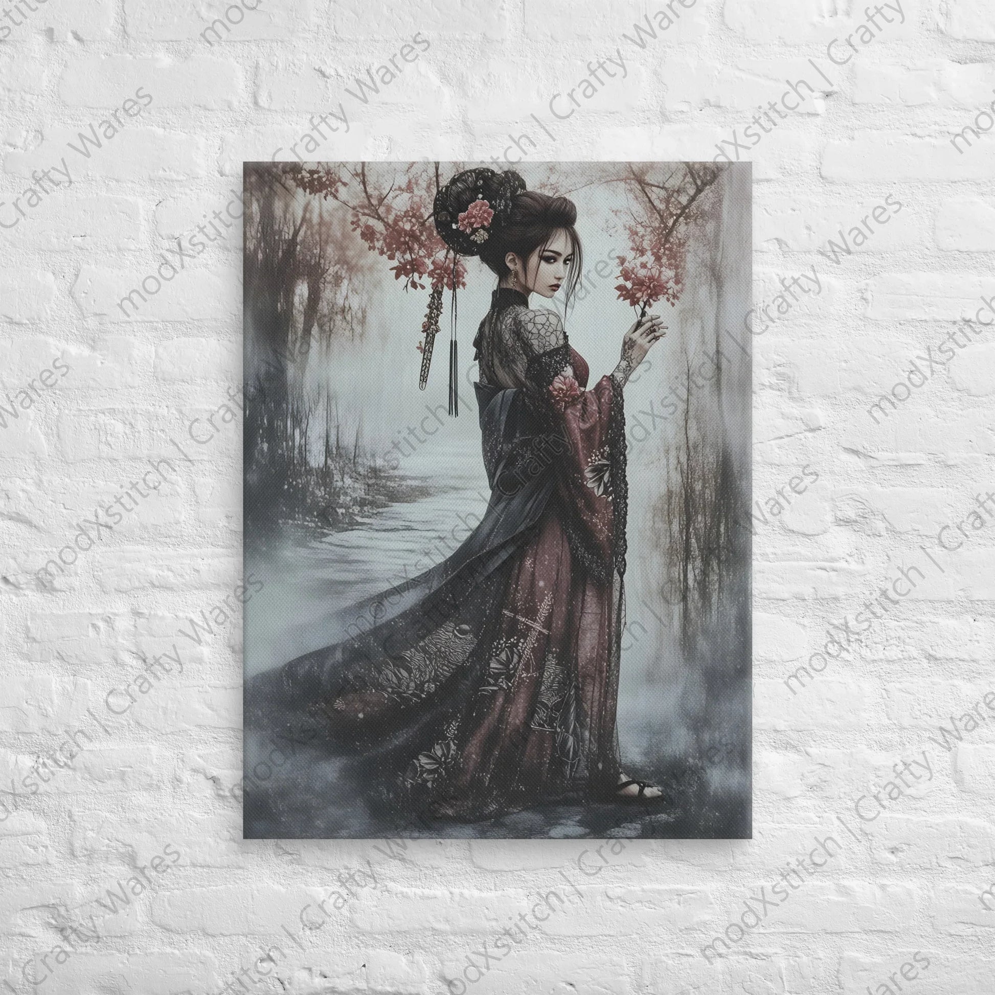 Watermarked - Sakura Promenade canvas wall art