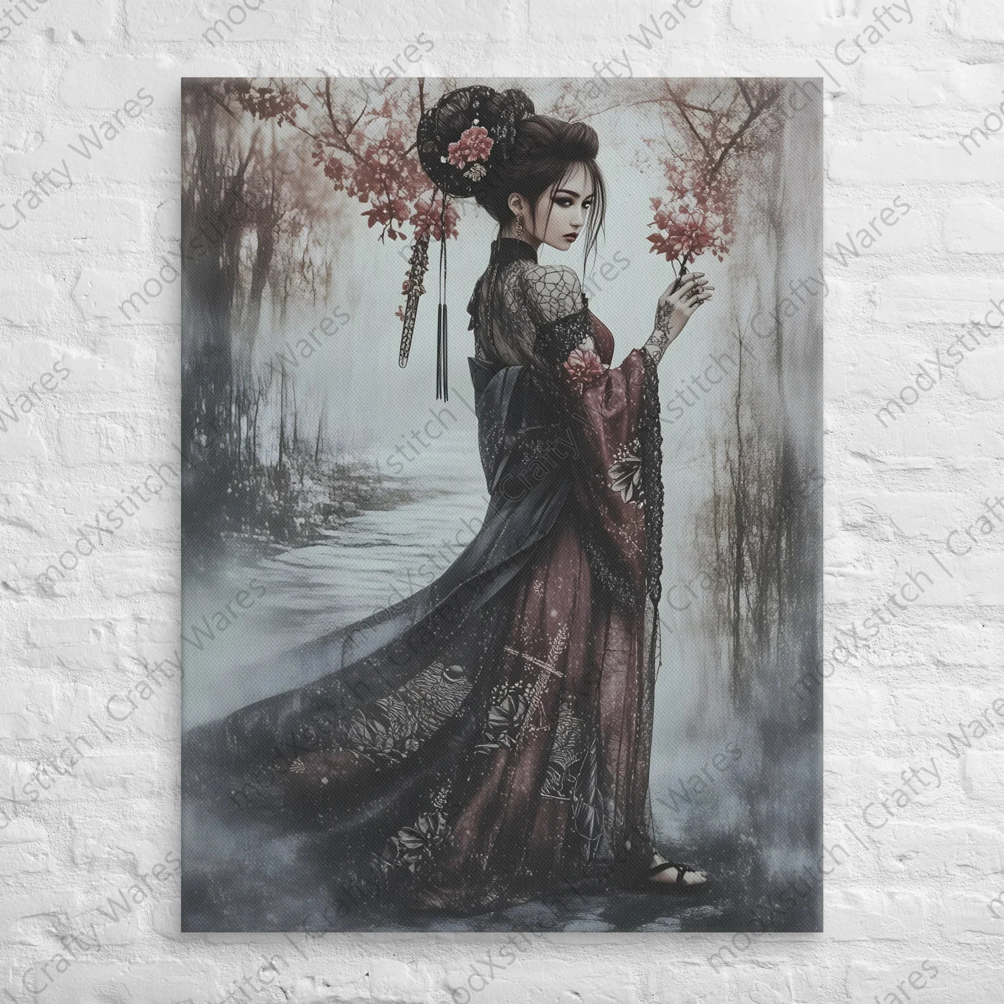 Watermarked - Sakura Promenade canvas wall art