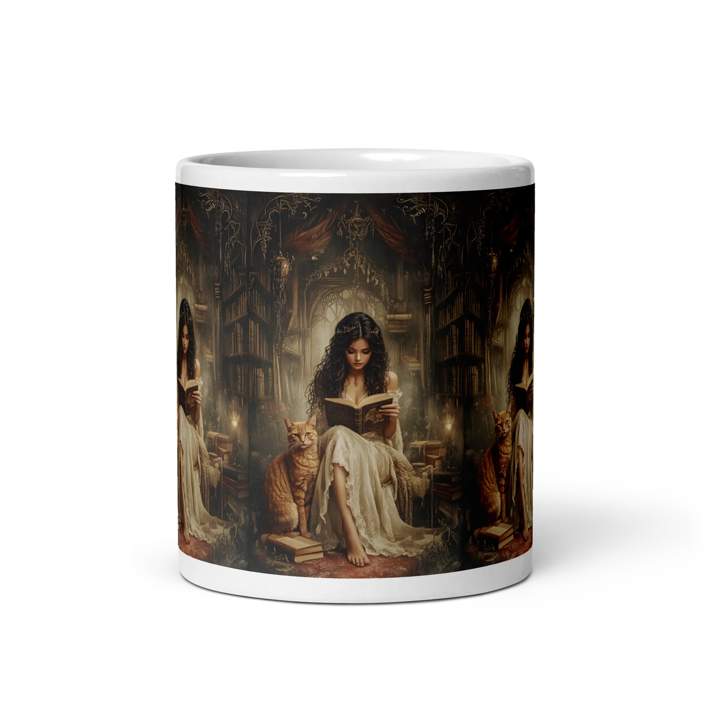 The Librarian white mug