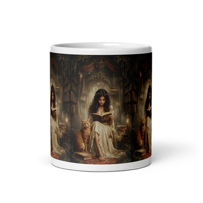 The Librarian white mug