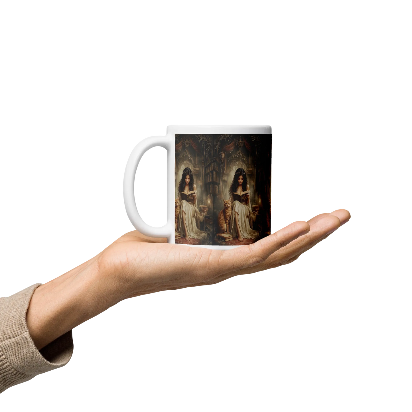 The Librarian white mug