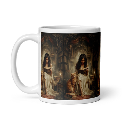 The Librarian white mug