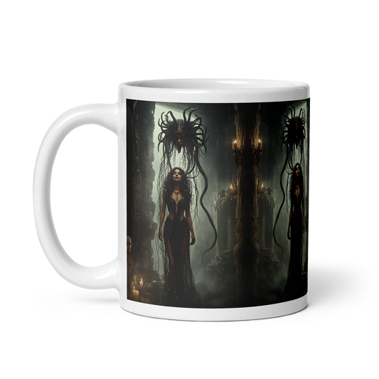 Birth of Medusa white mug