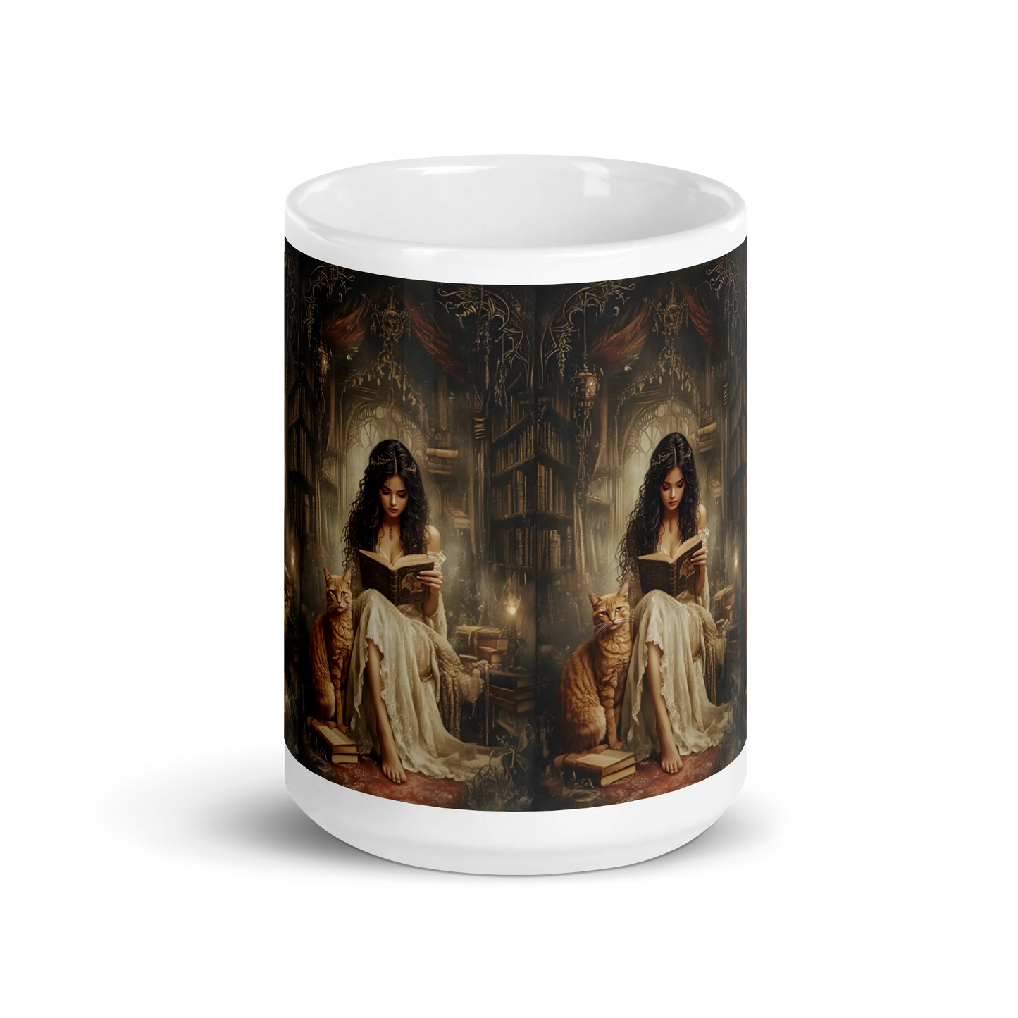 The Librarian white mug