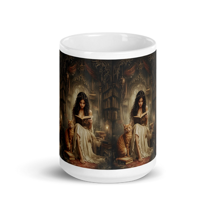 The Librarian white mug