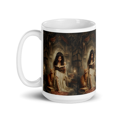 The Librarian white mug