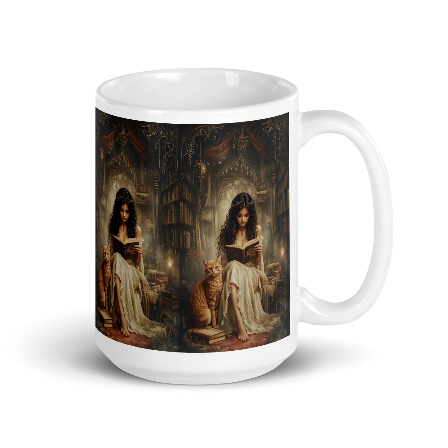 The Librarian white mug
