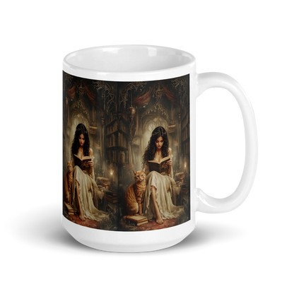 The Librarian white mug